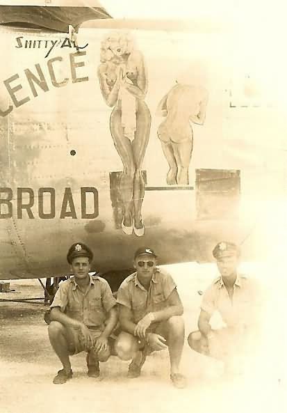 B-24 Liberator bomber 865th Bomb Squadron 494th Bomb Group Innocence A Broad Nose Art