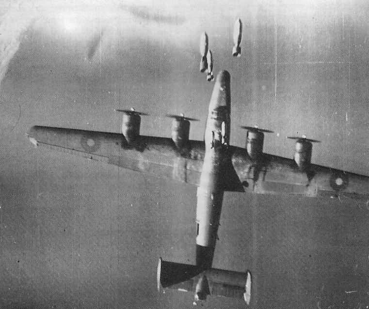 B-24 Liberator hit by bombs mid air RAF