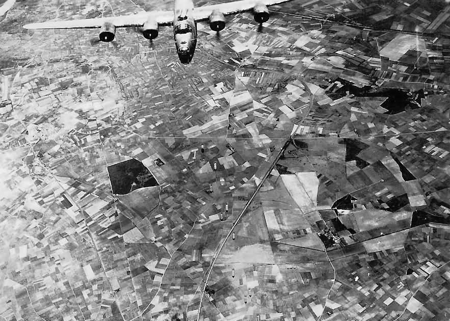 B-24 Liberator Dropping Its Bombs