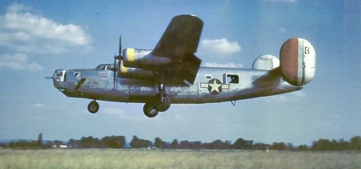 B-24 Liberator color photo England 34th Bomb Group 8th AF