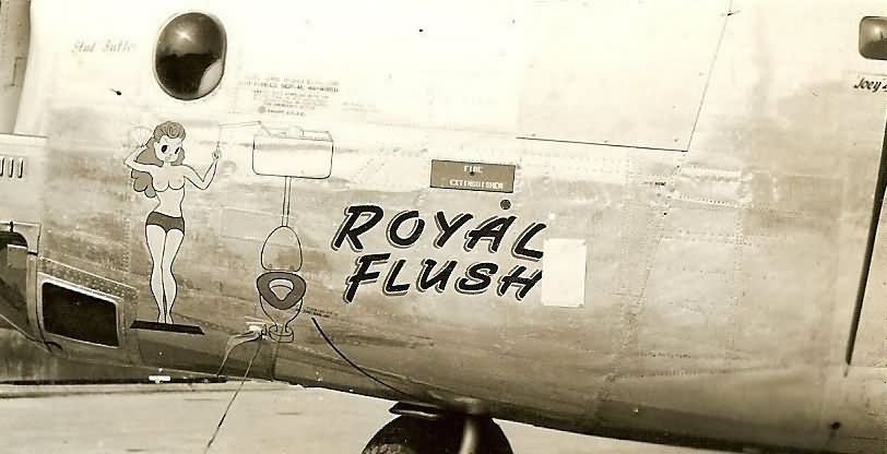 Consolidated B-24J Liberator 458th Bomb Group, 753rd Bomb Squadron Royal Flush Nose Art