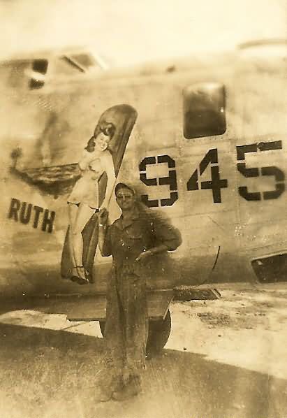 B-24 Liberator nose art Ruth Ann 307th Bomb Group 371st Bomb Squadron 13th AF
