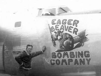 B-24 named Eager Beaver Bombing Company 7th BG 492nd BS