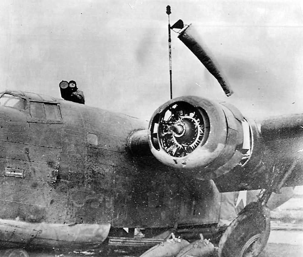 Lt Col John Chennault in a junked B-24D 41-1092 used as a control tower on Adak airfield 1942