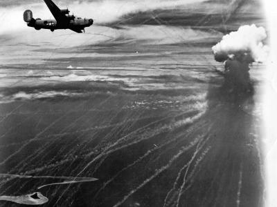 USAAF Liberator Attacked With Japanese Phosphorus Bomb While Bombing Truk