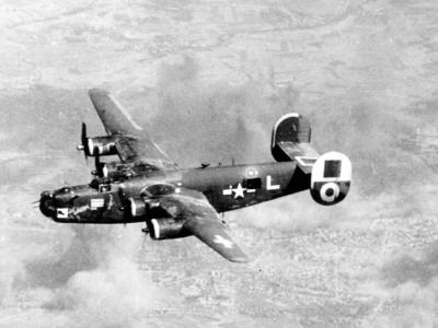 B-24 Liberator 460th Bomb Group over Nis Rail Yard September 1944