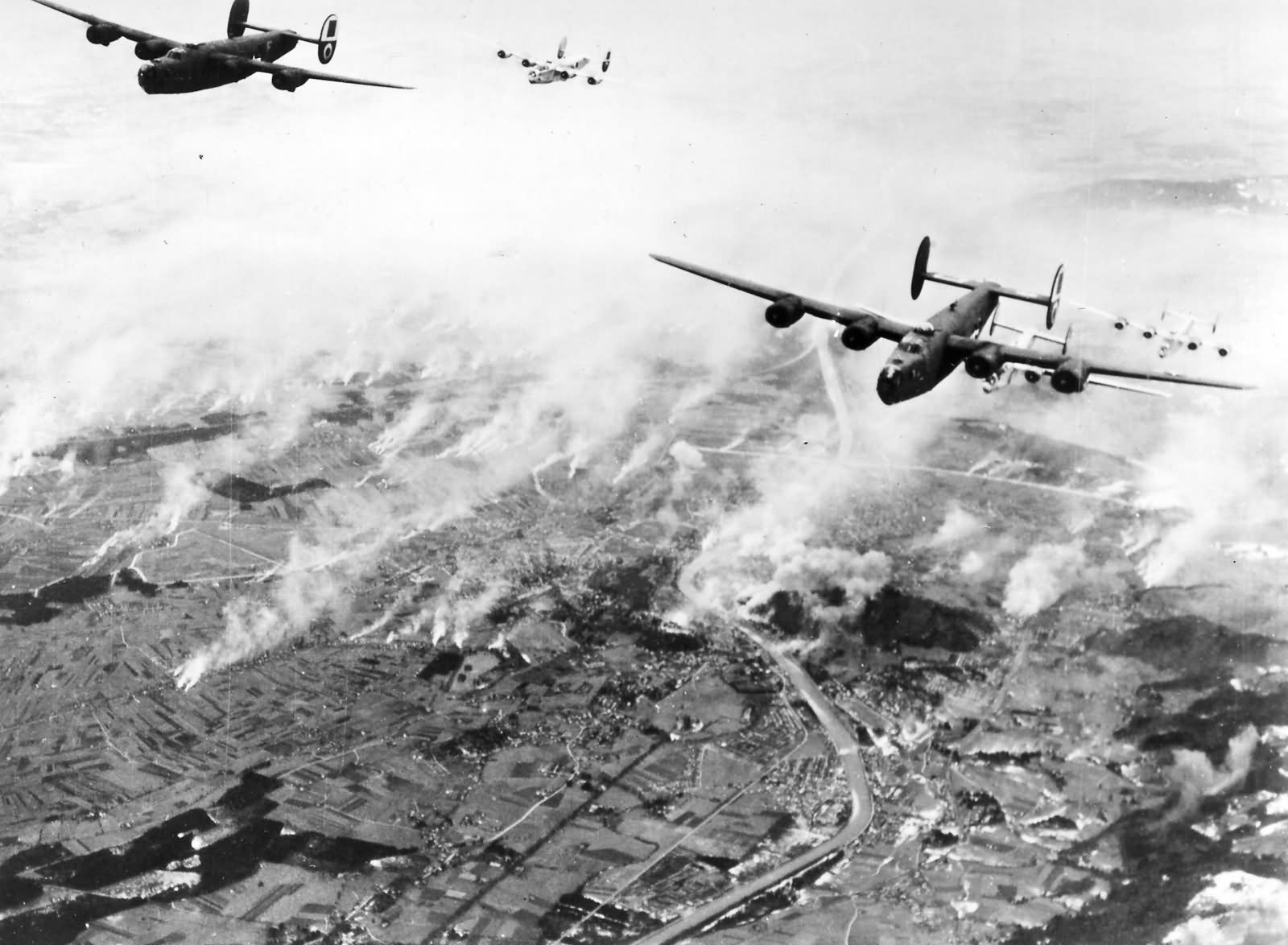 B-24 Liberators 460th Bomb Group Bombing Salzburg Austria 1944