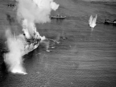 1th Air Force B-25 skip bombing raid 1945