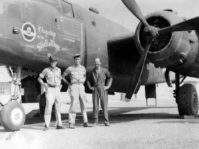 B-25 Mitchell 341 Bomb Group Flagship Skull and Wings