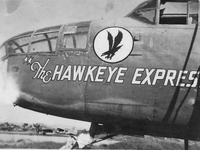 B-25 Mitchell 6th Photo Group The Hawkeye Express nose art