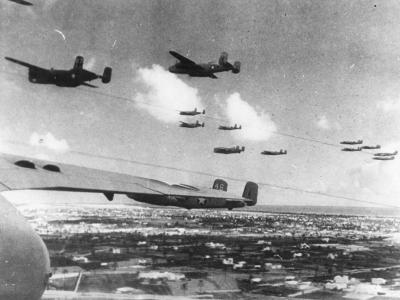 B-25 Mitchell 12th BG formation Tunisia 1943