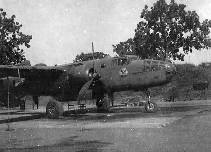 B-25 Mitchell Parked On Pacific Airstrip