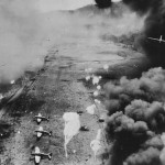 B-25 bombers drop parafrags Dagua New Guinea February 1944