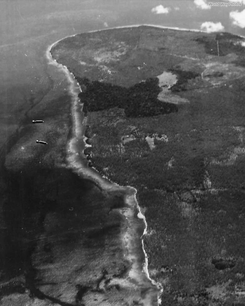 Bombs Fall from VMB-413 B-25 over Rabaul