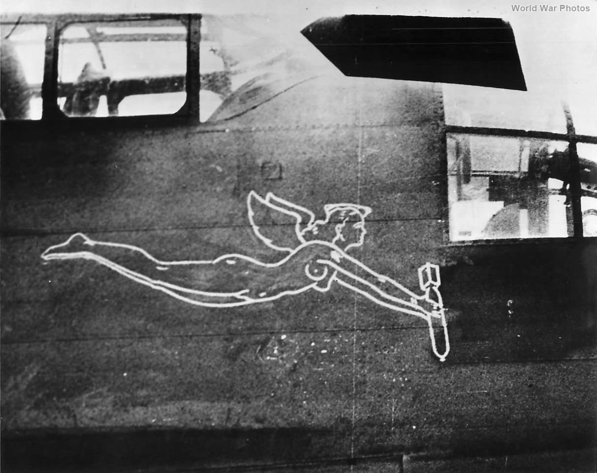Nose Art of B-25B Hari Carrier on USS Hornet 18 April 1942