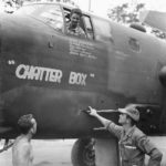 90th BS pilot in cockpit of B-25 41-13088 „Chatter Box” 1943