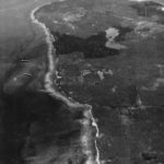 Bombs Fall from VMB-413 B-25 over Rabaul