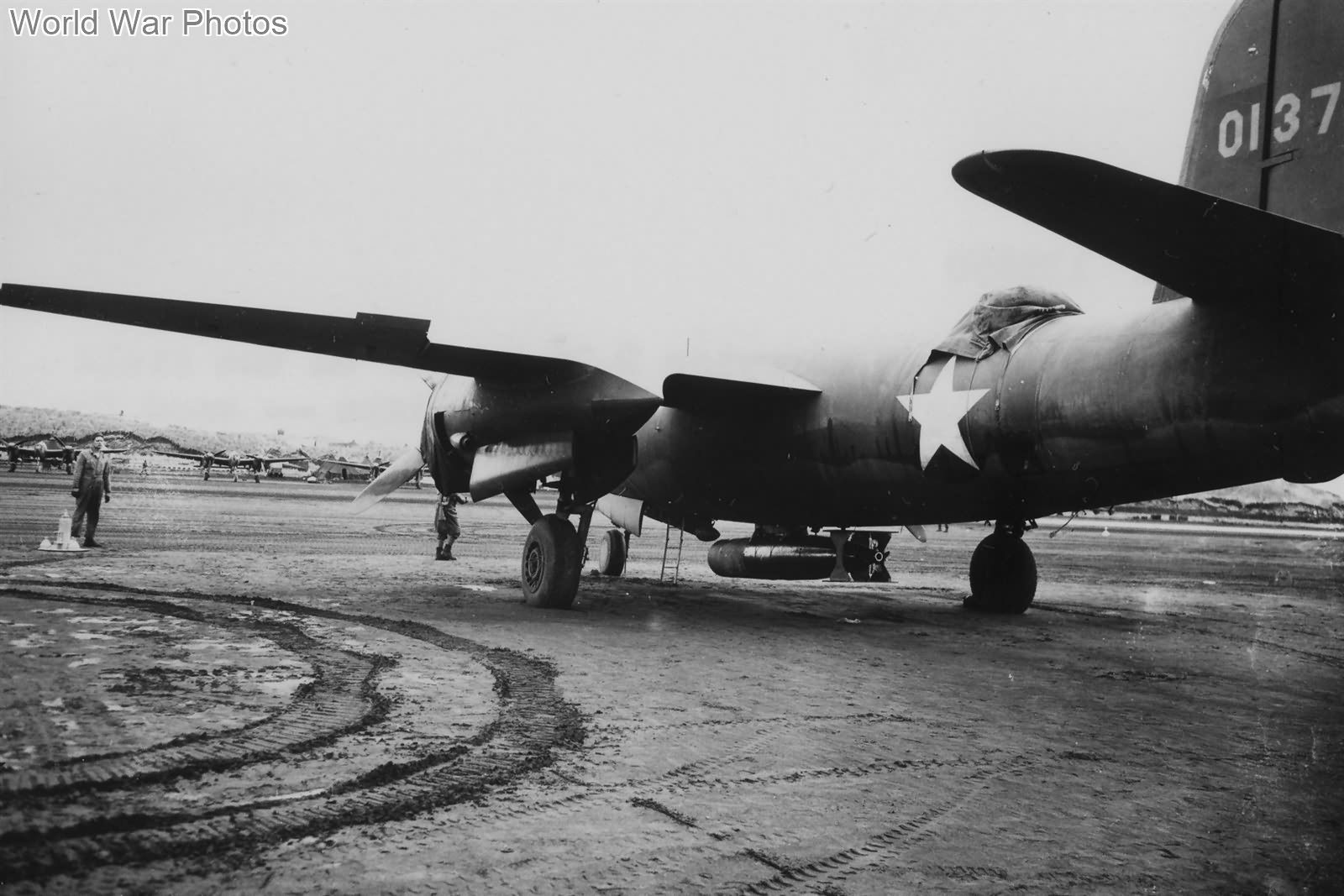 77th BS B-26 with torpedo Adak Island fall 1942