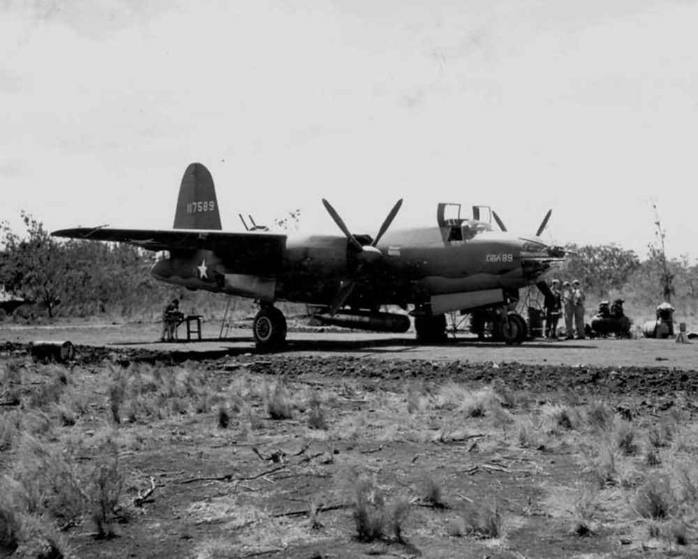 A torpedo armed B-26 Marauder