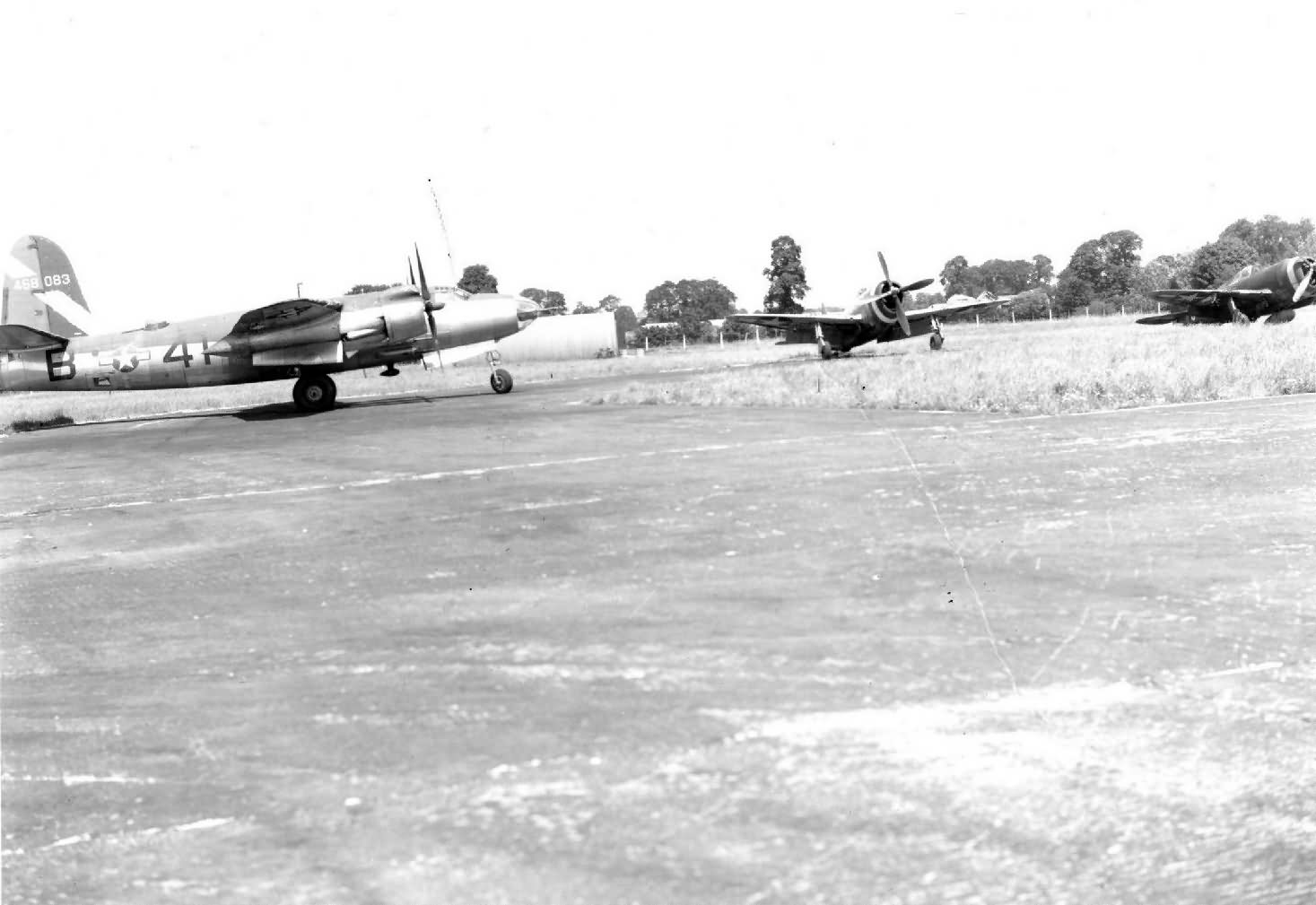 B-26G Marauder Bomber 394th Bomb Group 585th BS and P-47 Fighters 9th AF