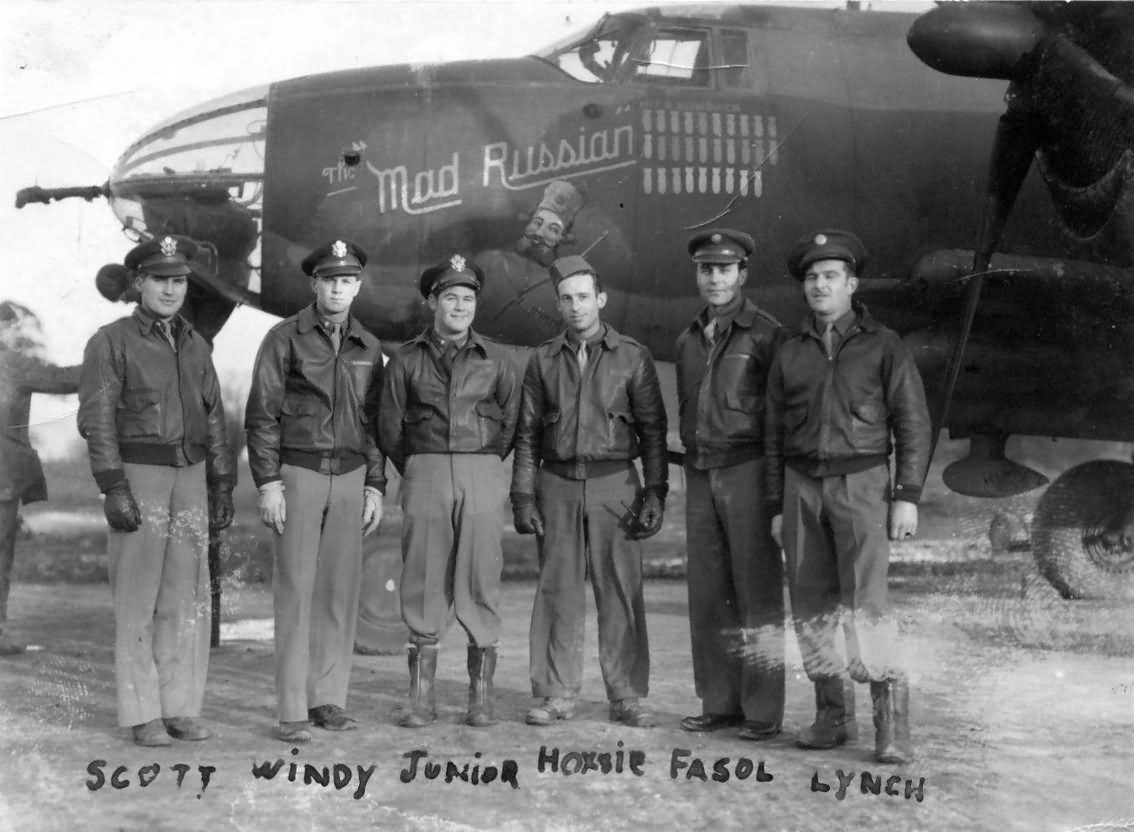 B-26 Crew Mad Russian Nose Art 386th Bomb Group 9th Air Force January 1944
