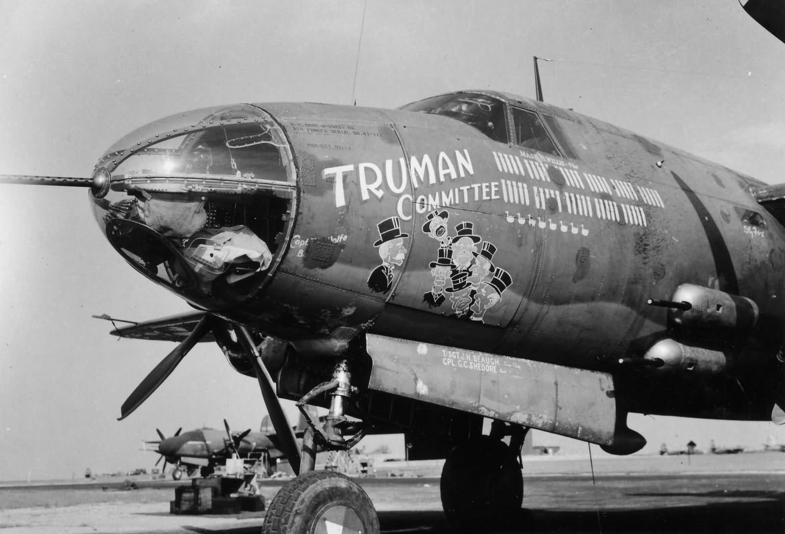 B-26 Marauder Truman Committee Nose Art 322nd Bomb Group