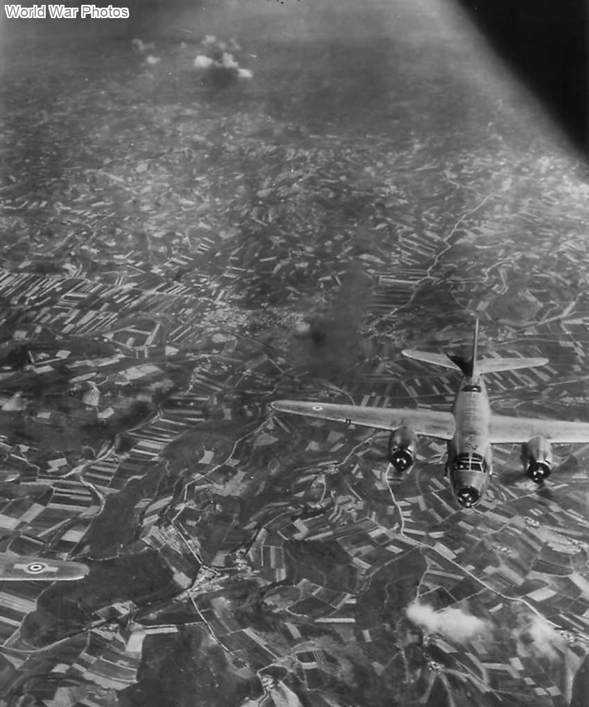 French bomber returns to Sardinia Base after raid 1944