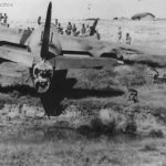 320th BG B-26 after crash landing at North African base 1943