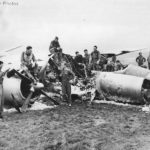 397th Bomb Group B-26 „By Golly” after crash landing in France 1944