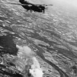 B-26 Bombers attacking target along Seine River France