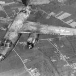 Bomber in flight heading to target