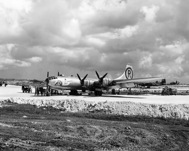 6th bomb group B-29 Superfortress Dearly Beloved on Okinawa August 1945