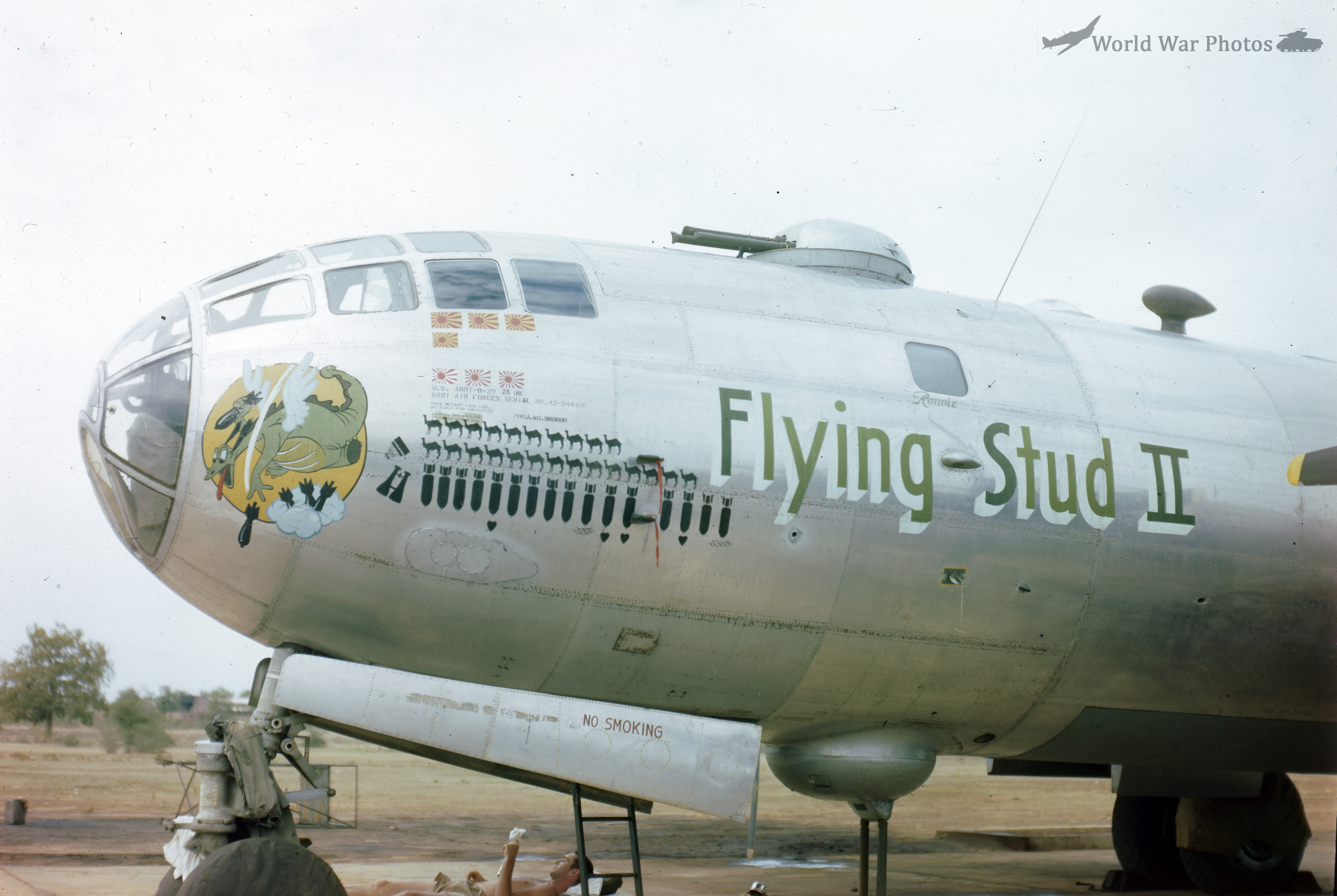 B-29 Superfortress 444th BG, 677th BS Flying Stud II nose Art 42-24464 China 1944
