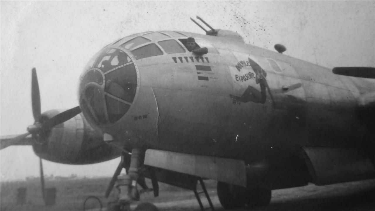 B-29 Superfortress Nose Art Double Exposure
