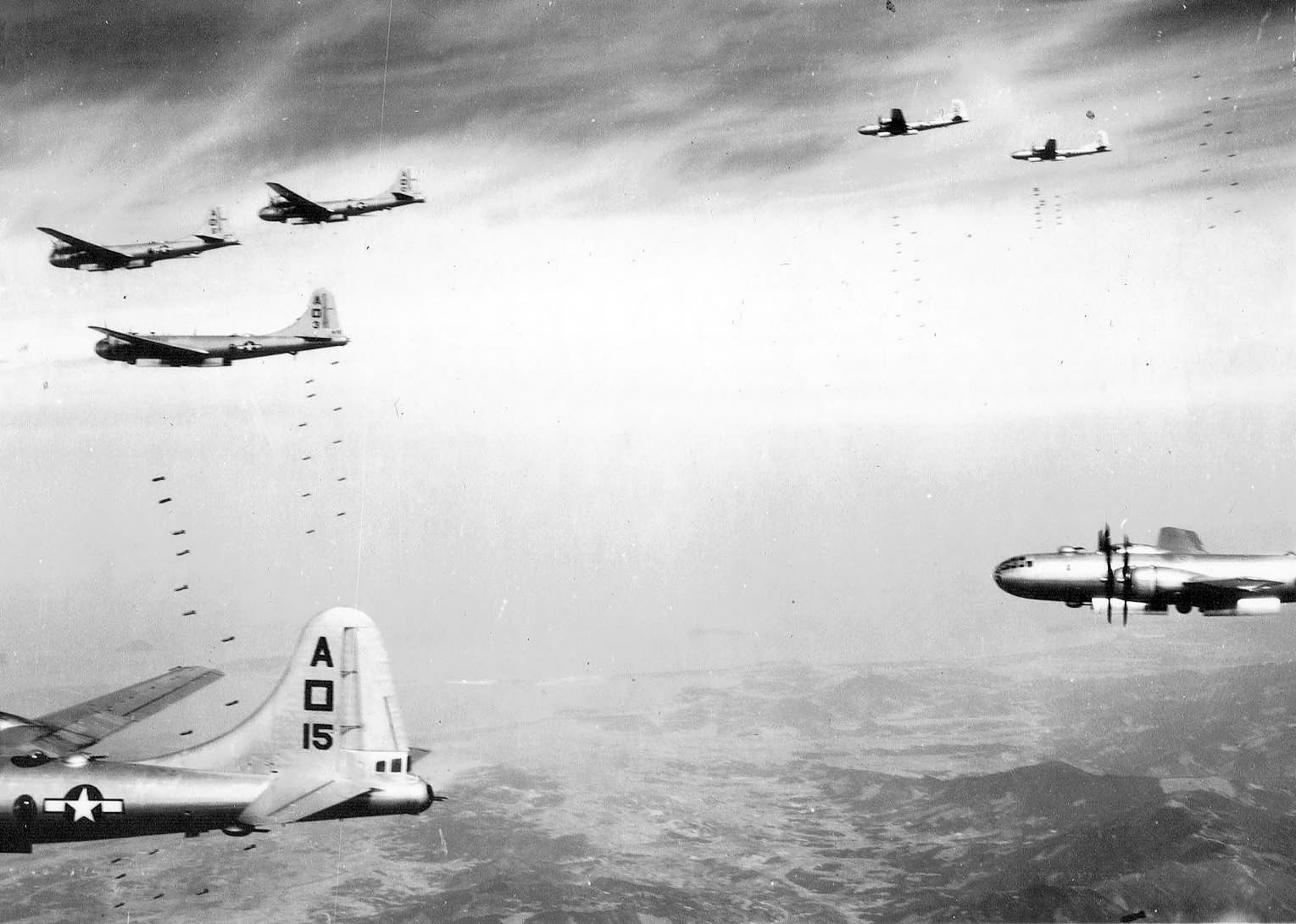 B-29 Superfortress A square 15 bombing a target