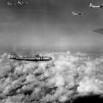 468th bomb group B-29 Superfortress Formation over Rangoon Burma November 1944