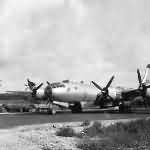 B-29 Bomber 44-61528 Parked on Airstrip Harmon Field Guam