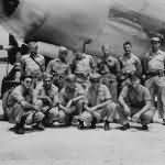B-29 Superfortress bomber crew on TINIAN airfield Pacific