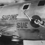B-29 Superfortress 42-24653 of 500th BG, 883rd BS, „SUPINE SUE” nose art Tinian 1945