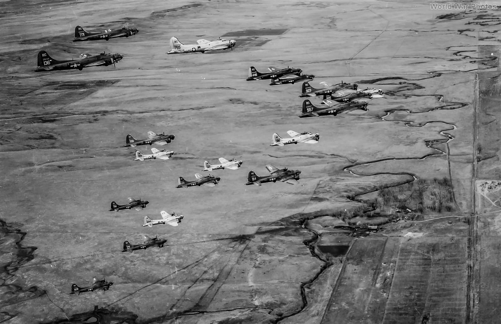 B-17F on a training mission over Rapid City in 1944