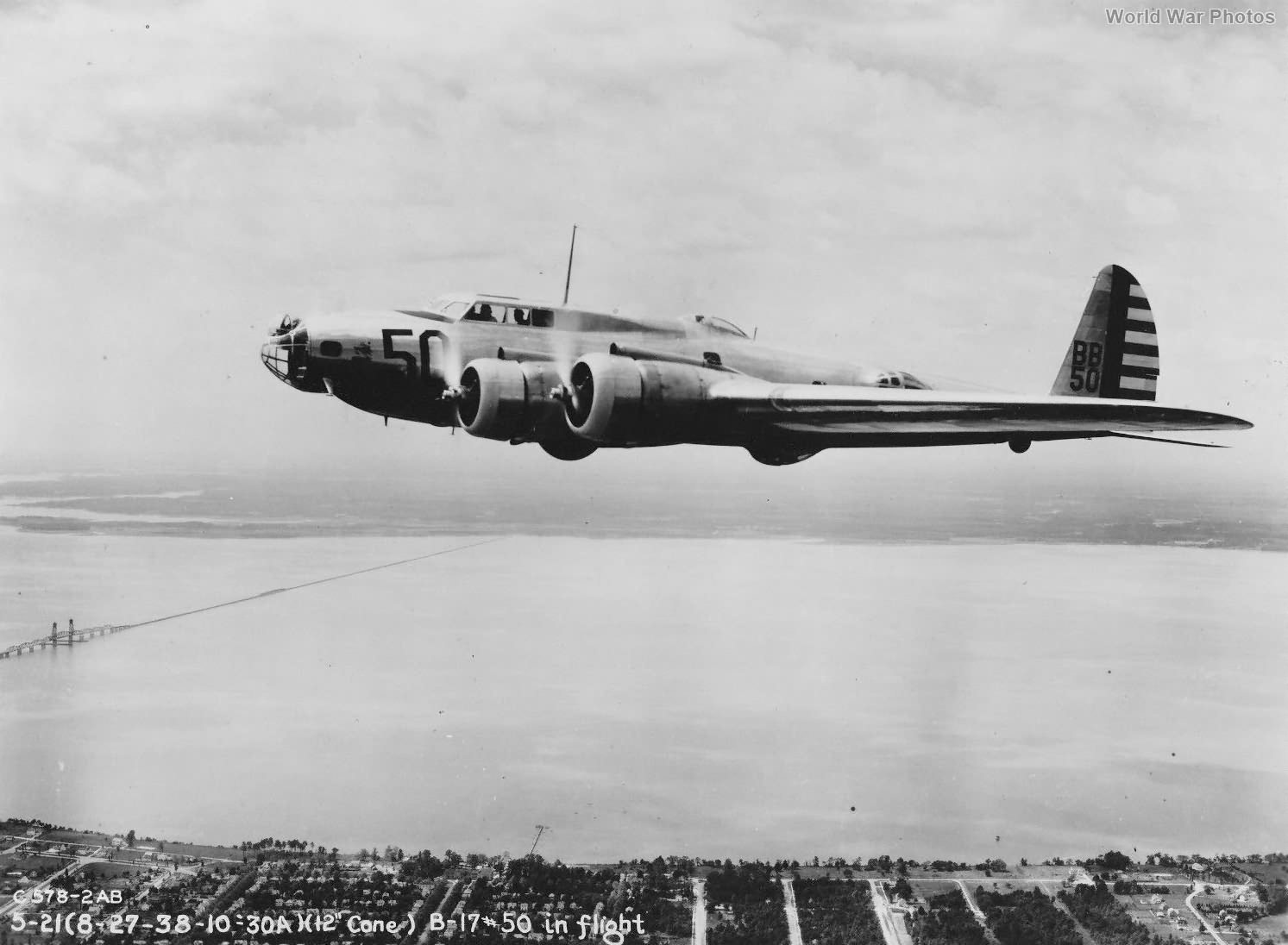 YB-17 of the 2nd BG in flight