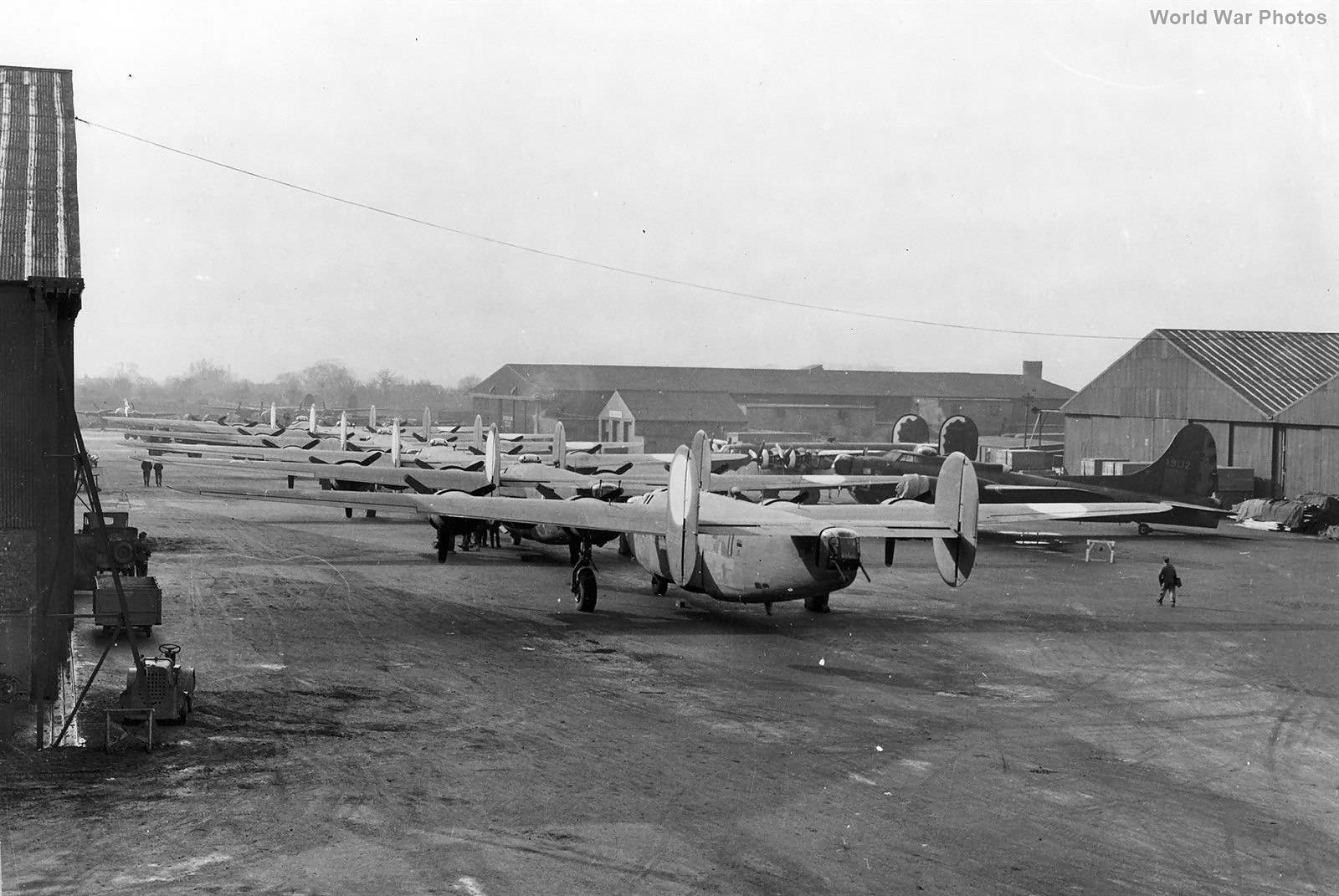 Factory-Fresh Liberators Arrive at 8th AF Depot 10 March 1944