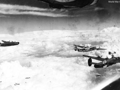 Liberators 446th BG formation over Ludwigshafen 31 July 1944