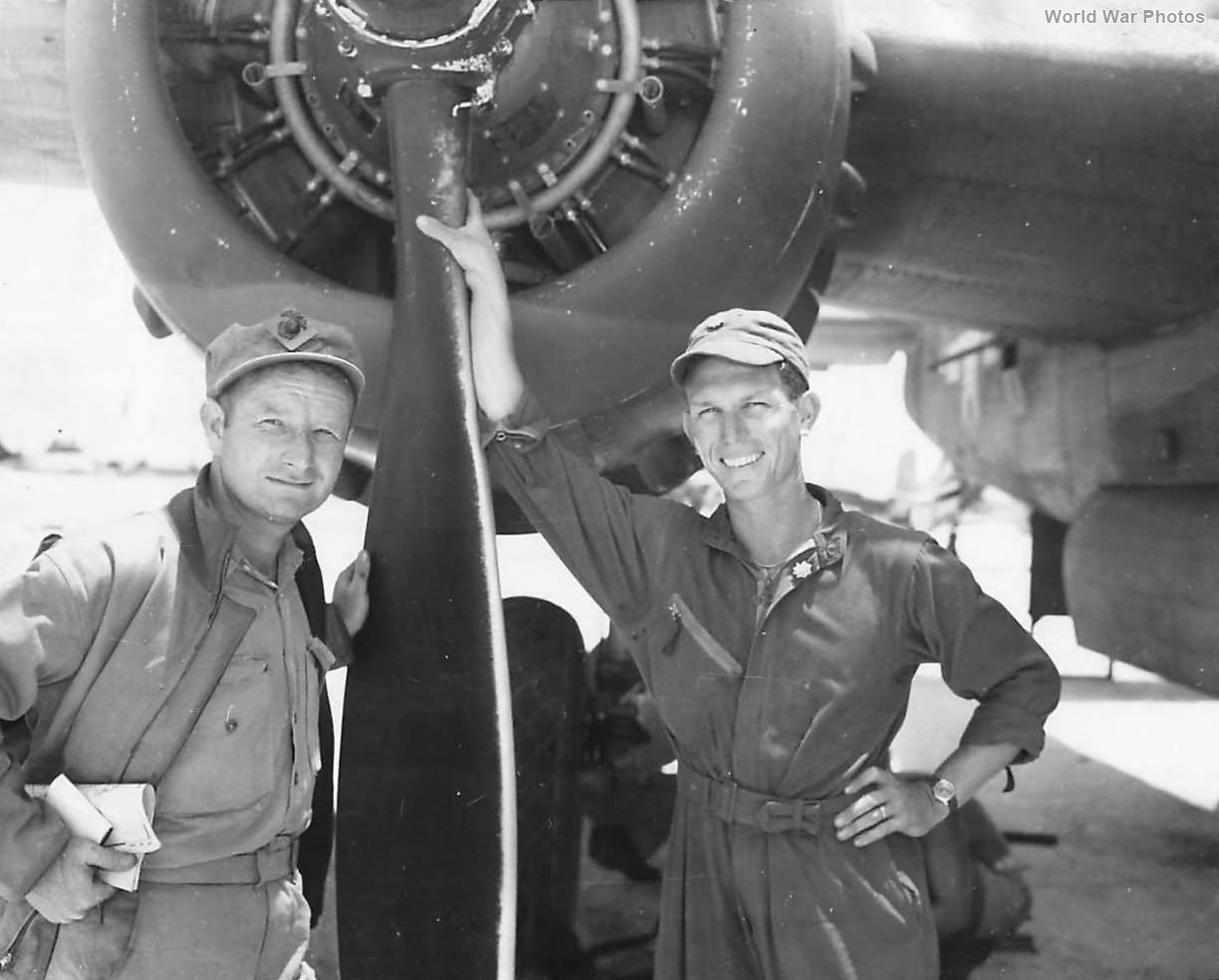 Lt. Col. Solomon Theodore Ted Willis pilot with the 48th BS, 41st BG after Ponape raid 1944