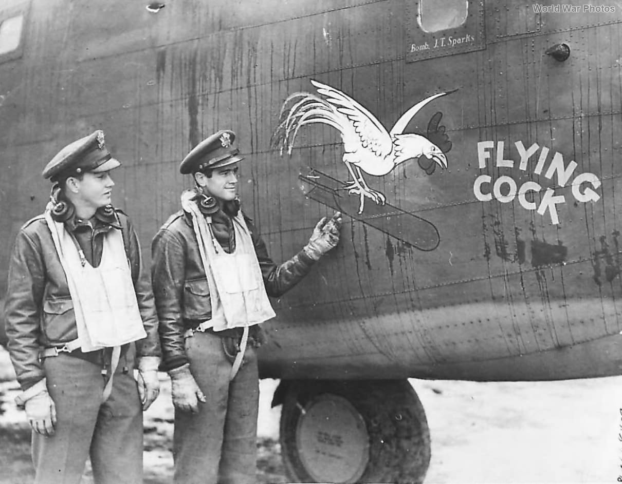 Pilot L.L. Brown with B-24 41-23724 of 409th BS, 93rd BG