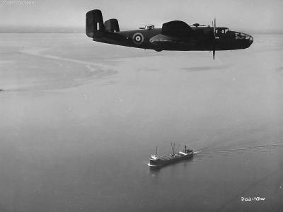B-25 Leaves Ferry Command in Montreal for trip across Sea 1942