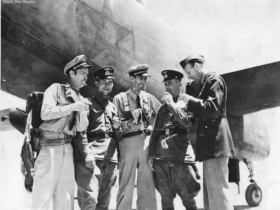 U.S. Ferry Pilots Share Cigarettes with Russian Pilots