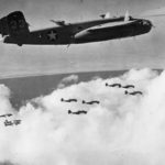 B-25 and SAAF Baltimores flying over North Africa April 1943