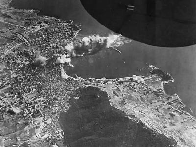 12th AF raid on Adriatic port of Split Yugoslavia ’44