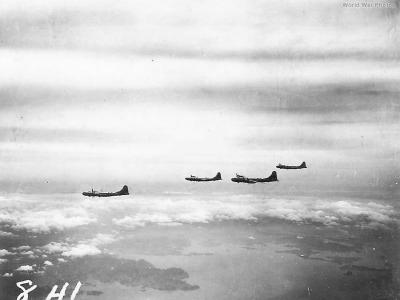 Aerial View of B-29 Bombers